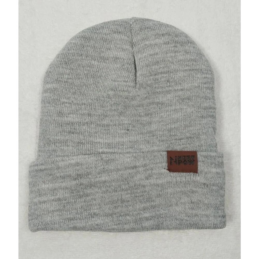 Nertpow Winter Beanie Hat Men/ Women Knit Thick Fleece Lined Gray NEW